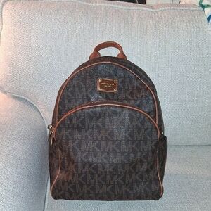 Michael Kors Backpack  Brown With Gold Hardware. Read All See All Pictures..